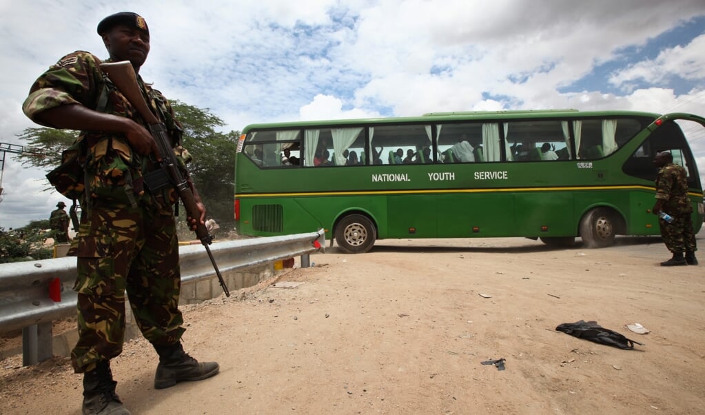 De Somalische terreurbeweging Al-Shabaab heeft vaker bloedige aanslagen uitgevoerd in buurland Kenya. In 2015 vond een bloedbad plaats op de Garissa Universiteit die veel christelijke studenten heeft. (epa)