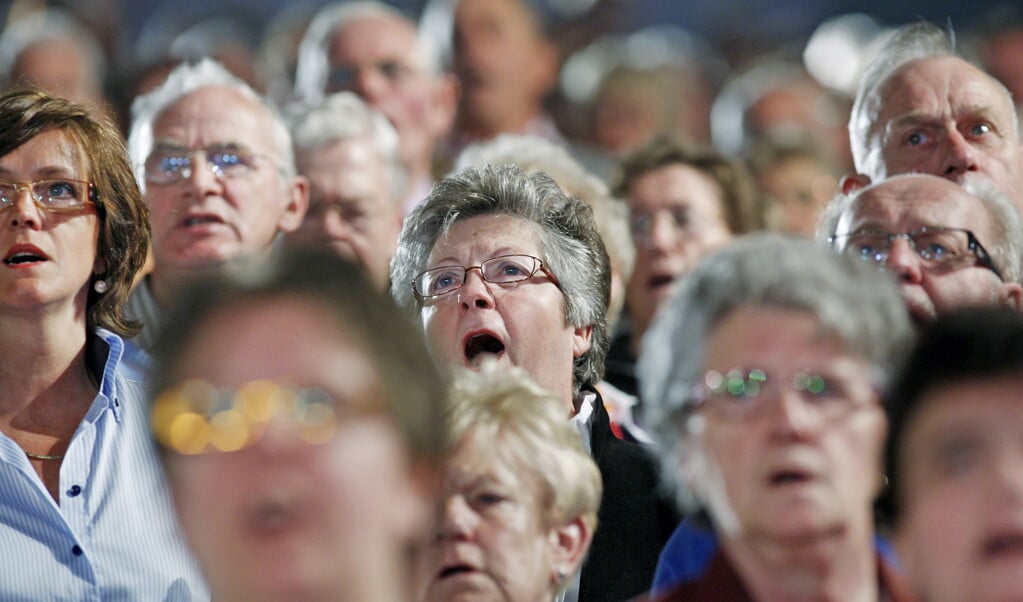 Archieffoto uit 2018 van de Nederland Zingt-dag van de Evangelische Omroep. (beeld anp / Rick Nederstigt)