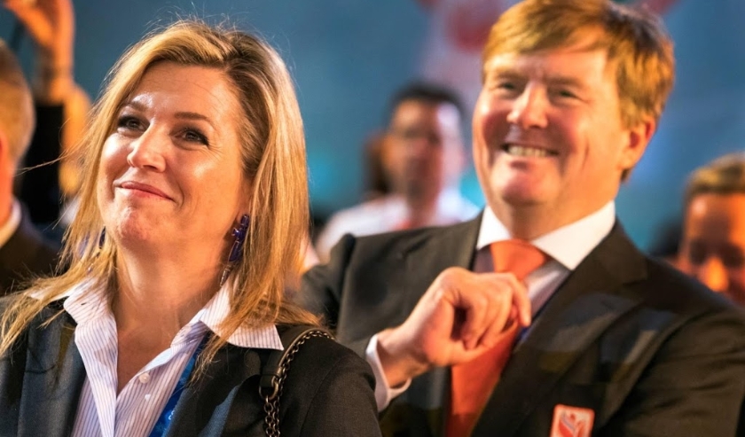 2018-02-10 00:00:00 GANGNEUNG - Koning Willem-Alexander en koningin Maxima in het Holland Heineken House tijdens de Olympische Winterspelen van Pyeongchang. ANP/ HHH / SANDER STOEPKER ( beeld anp)
