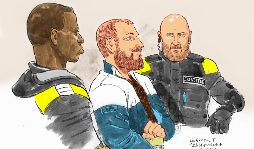 2019-07-01 12:54:11 UTRECHT - Rechtbanktekening van Gokmen T. tijdens de eerste inleidende zitting voor de rechtbank in Utrecht. De man wordt verdacht van de aanslag op een tram in Utrecht. De 37-jarige Gökmen T. wordt verdacht van meervoudige moord of do ( beeld anp)