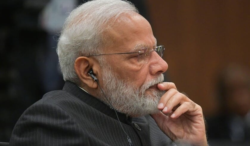 2019-11-14 17:32:08 epa07996162 Indian Prime Minister Narendra Modi attends the 11th BRICS leaders summit at the Itamaraty Palace in Brasilia, Brazil, 14 November 2019. The BRICS (Brazil, Russia, India, China and South Africa) leaders summit takes plac (beeld anp)