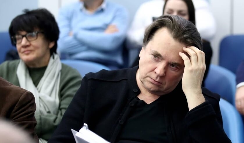 2019-11-19 10:24:39 MOSCOW, RUSSIA - NOVEMBER 19, 2019: Channel One General Director Konstantin Ernst during a presentation of cinema projects seeking state funding to the Cinema Foundation of Russia at the TASS Russian News Agency. Valery Sharifulin/TASS ( beeld anp)