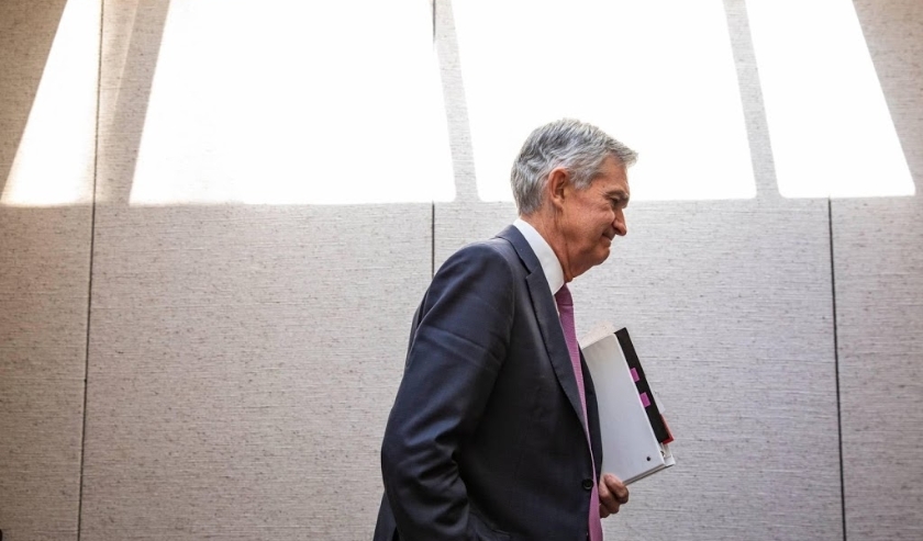 2019-11-13 12:29:01 epa07993703 US Federal Reserve Board Chairman Jerome Powell leaves after testifying before the US Senate Joint Economic Committee, on Capitol Hill in Washington, DC, USA, 13 November 2019. The hearing was held to hear Powell's testimon (beeld anp)