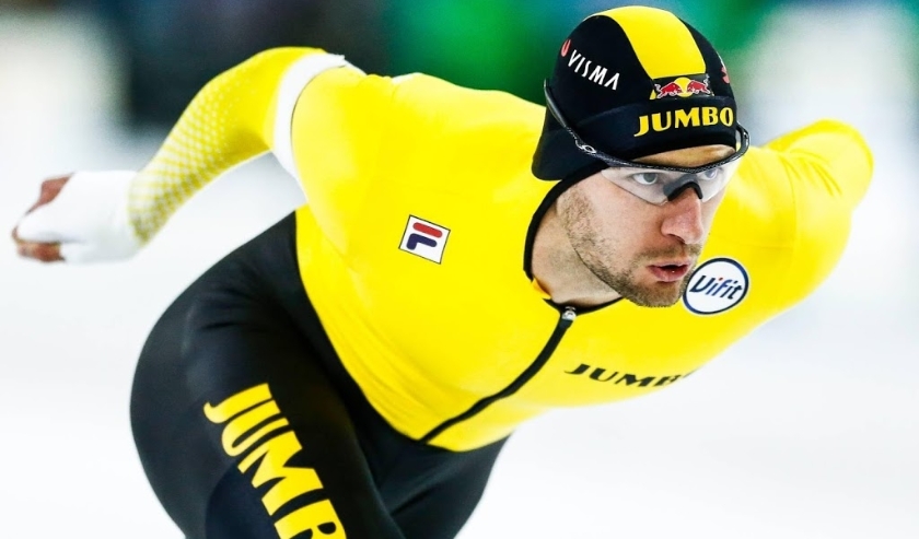 2019-11-03 19:28:11 HEERENVEEN - Thomas Krol in actie op de 1000 meter tijdens het World Cup kwalificatietoernooi in Thialf. ANP VINCENT JANNINK ( beeld anp)