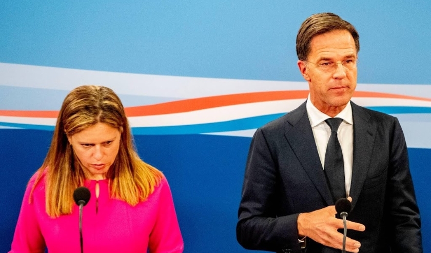 2019-11-13 11:01:42 DEN HAAG - Minister-president Mark Rutte en ministers Carola Schouten (Landbouw), Cora van Nieuwenhuizen (Infrastructuur en Waterstaat) en Stientje van Veldhoven (Milieu en Wonen) geven een toelichting op het pakket maatregelen voor de ( beeld anp)