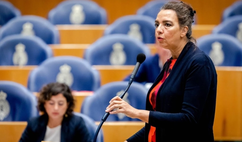 2019-11-07 10:28:15 DEN HAAG - Isabelle Diks (GroenLinks) tijdens een debat in de Tweede Kamer over de begroting van Defensie. ANP SEM VAN DER WAL ( beeld anp)