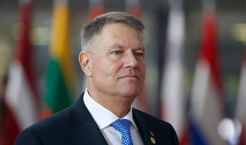 2019-12-12 15:22:03 epa08065534 President of Romania Klaus Werner Iohannis arrives for a European Council summit in Brussels, Belgium, 12 December 2019. An European Council meeting will be held in Brussels on 12 and 13 December during which the EU27 leade ( beeld anp)