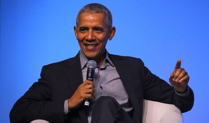 2019-12-13 11:42:43 epa08067536 Former US president Barack Obama talks on stage at an Obama Foundation event in Kuala Lumpur, Malaysia, 13 December 2019. Obama and his wife Michelle are in Kuala Lumpur for the inaugural Leaders: Asia-Pacific conference, f ( beeld anp)