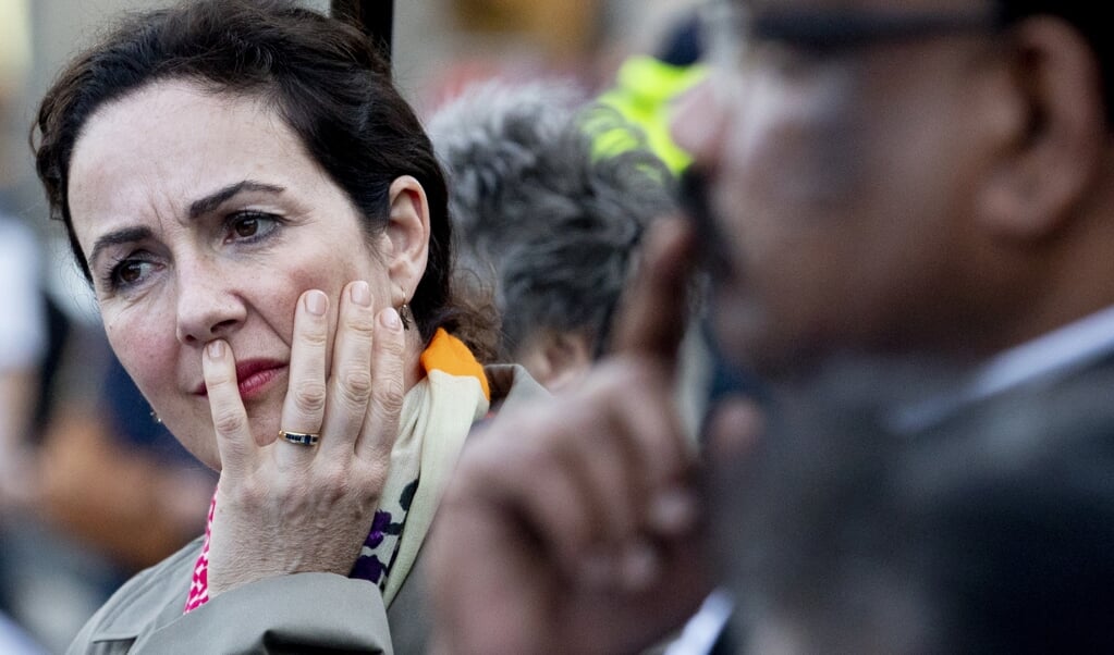 Burgemeester Femke Halsema, hier op archiefbeeld, levert op Eerste Pinksterdag een bijdrage aan de online herdenking van de coronaslachtoffers, een initiatief van de Protestantse Kerk in de hoofdstad. (beeld anp/Niels Wenstedt)
