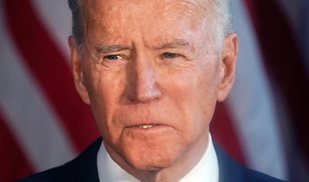 Democratisch presidentskandidaat Joe Biden een week geleden tijdens een rede op Chelsea Piers in New York. (beeld afp / clary)