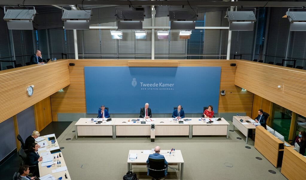 De Parlementaire commissie Kinderopvangtoeslag verhoort Marcelis Boereboom, voormalig directeur-generaal bij het ministerie van Sociale Zaken en Werkgelegenheid. (beeld anp / Bart Maat)