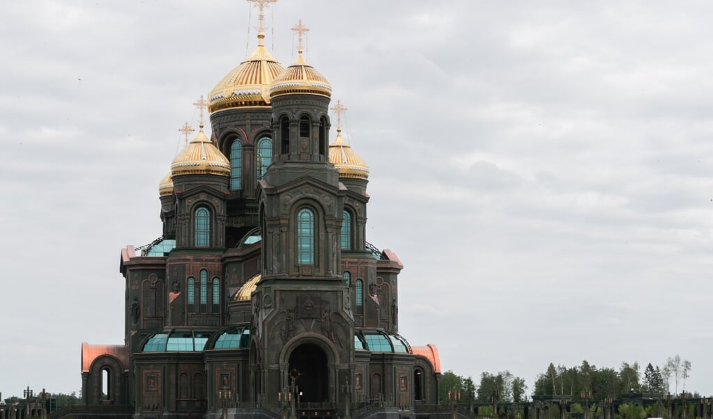 De Hoofdkathedraal van de Russische Gewapende Krachten ‘Wederopstanding van Christus’ in Kubinka. (beeld tass / Mikhail Metzel)
