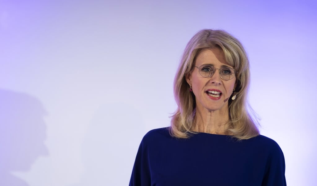 Mona Keijzer, maandagavond bij het enige debat van het CDA. 'Jammer genoeg wilden de heren weinig in debat.' (beeld anp / Jeroen Jumelet)