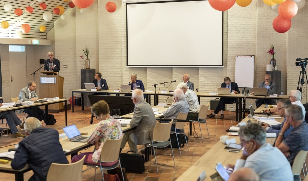 De synode van de GKV: 'Geef elkaar de ruimte. Om verschillend te denken, en om emoties te tonen.' (beeld André Dorst)