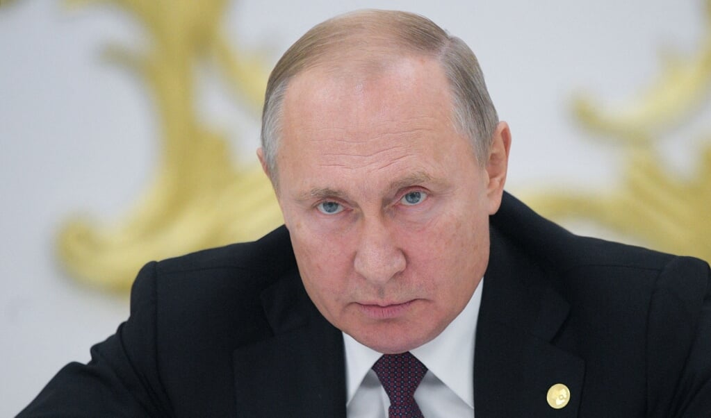 Picture Shows_Russian President Vladimir Putin attends a meeting of heads of the Commonwealth of Independent States, October 11, 2019 (beeld ALEXEY DRUZHININ/Getty Images)