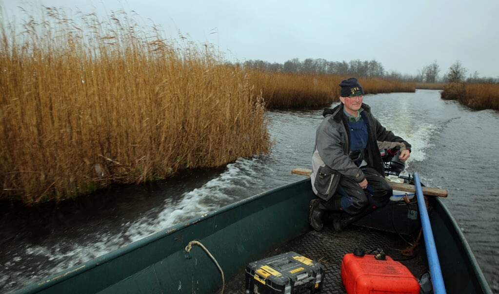 Het gaat de verkeerde kant op met de teelt van Nederlands riet. Dat merkt ook Wout van de Belt uit Belt-Schutsloot. (beeld Eelco Kuiken)