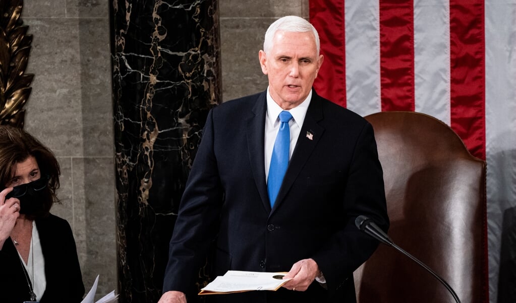 Vicepresident Mike Pence weigerde de verkiezingen ongeldig te verklaren - maar ook om president Trump af te zetten. (beeld AFP / Erin Schaff)