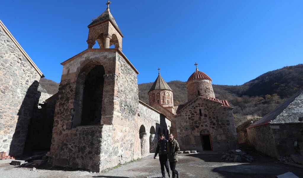 Het Dadivank klooster in de regio Kalbajar is nu in handen van Azerbeidzjan. (beeld epa / Hayk Baghdasaryan)