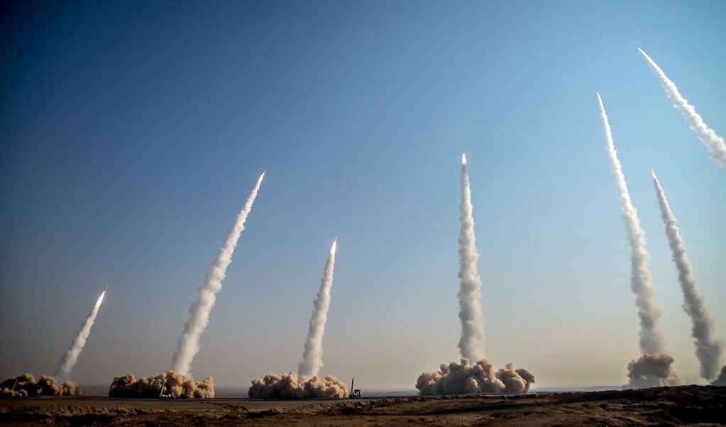 Iran legt grote nadruk op zijn raketprogramma, zowel militair als voor het lanceren van satellieten. (beeld AFP/ Revolutionaire Gardes van Iran)