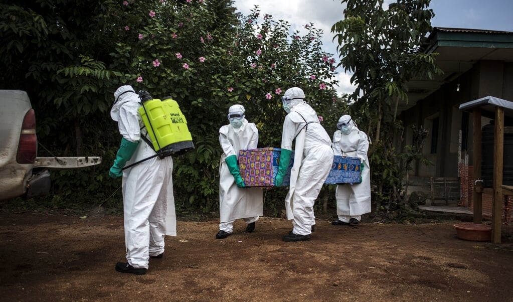 Volgens de Wereldgezondheidsorganisatie overlijdt gemiddeld de helft van de ebolapatiënten aan het virus. (beeld afp / John Wessels)