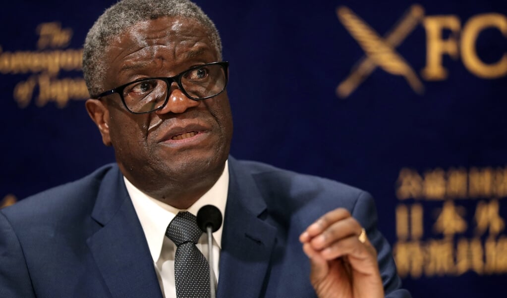 Gyneacoloog en Nobelprijswinnaar Denis Mukwege: ‘Dat tientallen miljoenen kinderen het risico lopen op lot, is simpelweg onacceptabel.' (beeld afp / Behrouz Mehri)