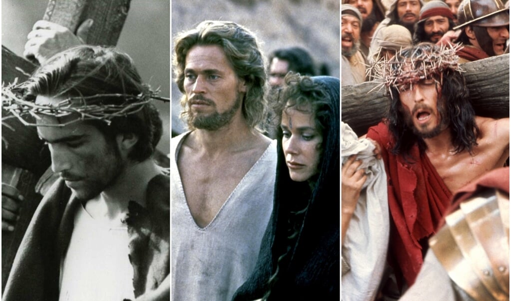Il Vangelo Secondo Matteo (1964), The Last Temptation of Christ (1988), Jesus of Nazareth (1977) (beeld uit de besproken films)