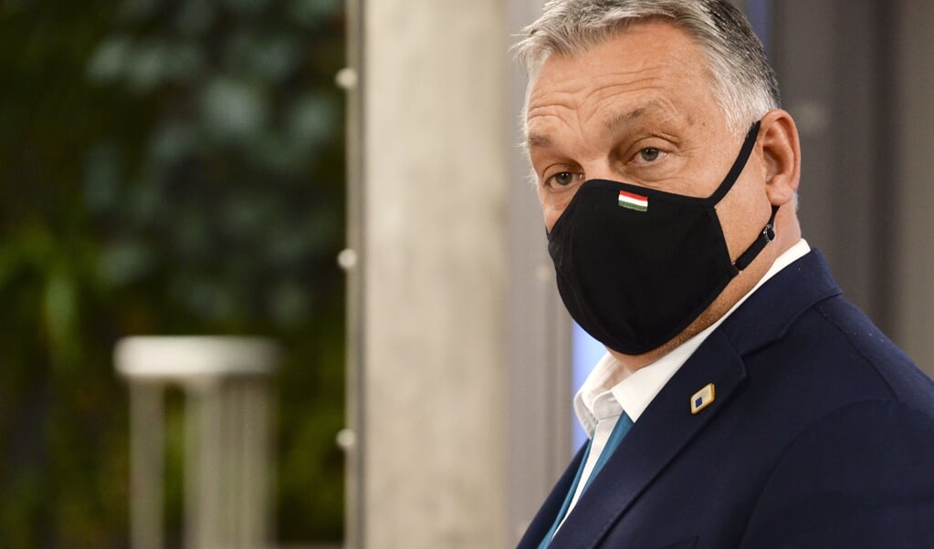 De partij van Viktor Orbán stapt uit de Europese fractie, zo maakte de Hongaarse premier woensdag bekend. (beeld epa / Johanna Geron)