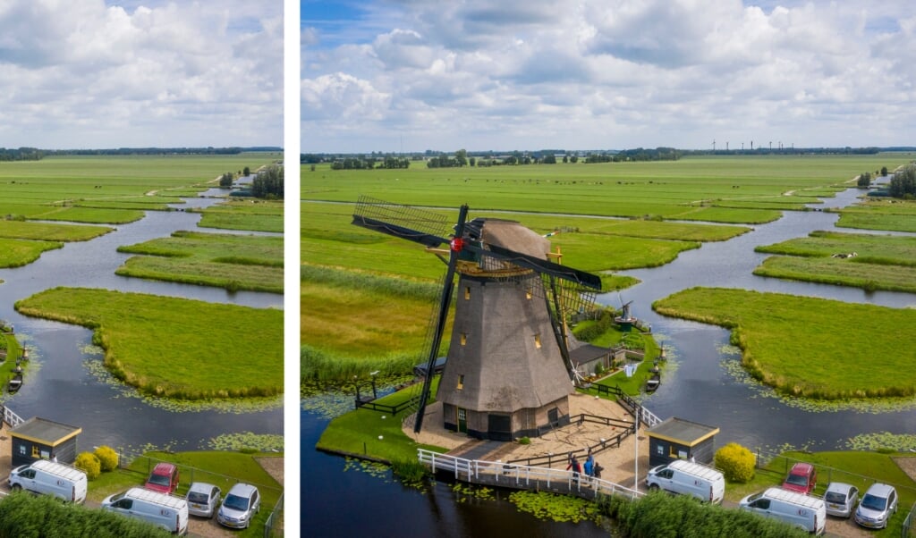GOUDRIAAN - Bij de Goudriaanse molen in Goudriaan is dinsdagmorgen een wiek afgebroken. De schade is aanzienlijk. De bewoners bleven ongedeerd. Met de molen uit 1779 wordt bijna dagelijks op vrijwillige basis gedraaid. COPYRIGHT CEES VAN DER WAL (beeld Cees van der Wal)