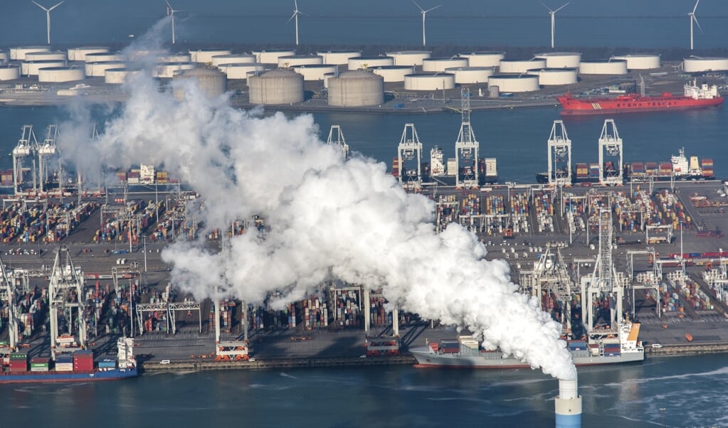 De Tweede Maasvlakte bij de Rotterdamse haven ten westen van de Maasvlakte (beeld anp / Peter Bakker)