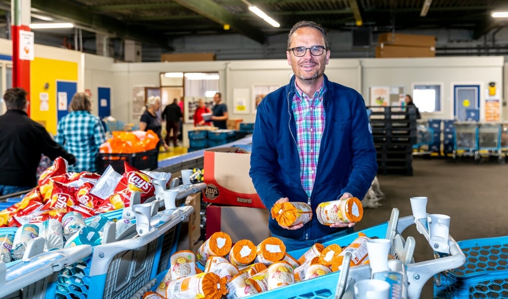 Bij de Groningse voedselbank is de hoeveelheid verse producten met twee derde afgenomen. (beeld voedselbank)