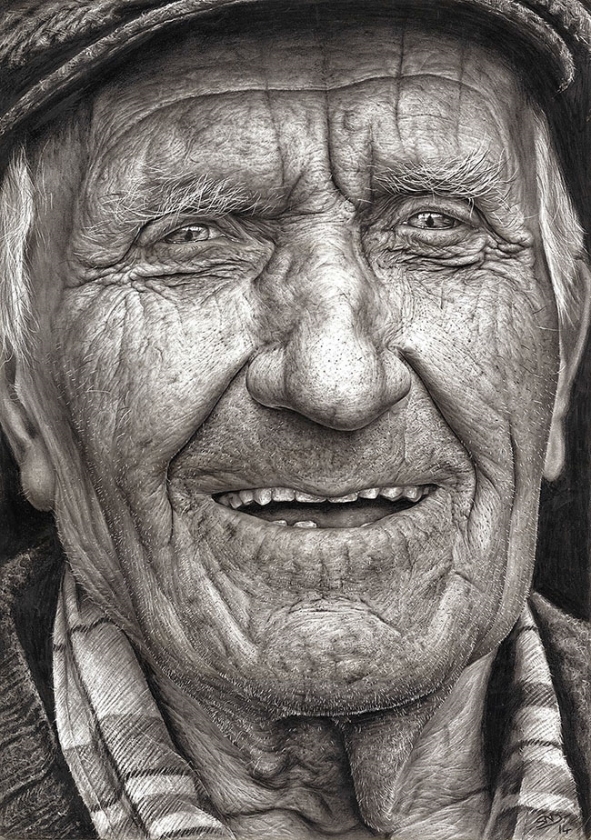 16-jarig meisje maakt toptekening