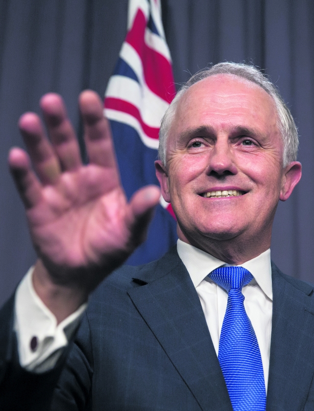 Malcolm Turnbull nieuwe premier van Australië (ap / Andrew Taylor)