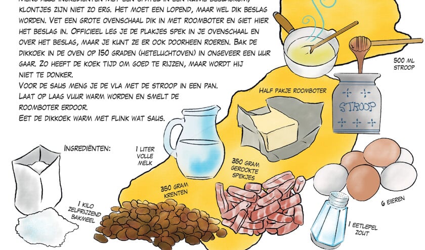 Koken: Dikkoek Flevoland (de boer illustratiesMet zo’n dertig jaar geschiedenis is er van een Flevolandse ziel amper sprake. Van zaligheid evenmin)