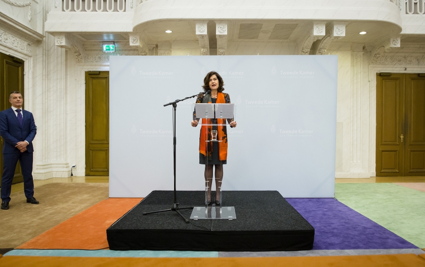 Anouchka van Miltenburg is zaterdag na een persverklaring opgestapt als voorzitter van de Tweede Kamer. Ze lag de afgelopen dagen onder vuur om haar rol in de discussie over de Teevendeal met een crimineel. Er was al vaker kritiek op haar optreden. Zelfs binnen haar eigen VVD verloor ze steun. (anp / Bart Maat)