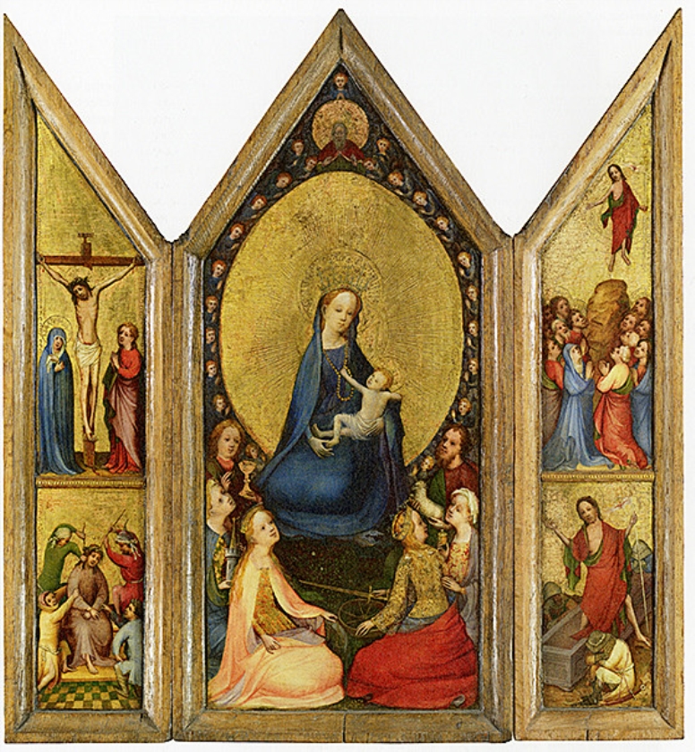 Het drieluik uit 1410 van de Meester van de Heilige Veronica, dat museum Boijmans Van Beuningen heeft aangekocht. (boijmans van beuningen)