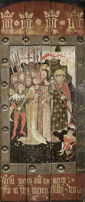 De eeuwenoude schildering van het verraad van Judas Iskariot. (nd)