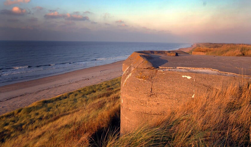 Het Duitse bunkercomplex aan de Haagse kust, onderdeel van de Atlantikwall. (anp / Toussaint Kluiters)