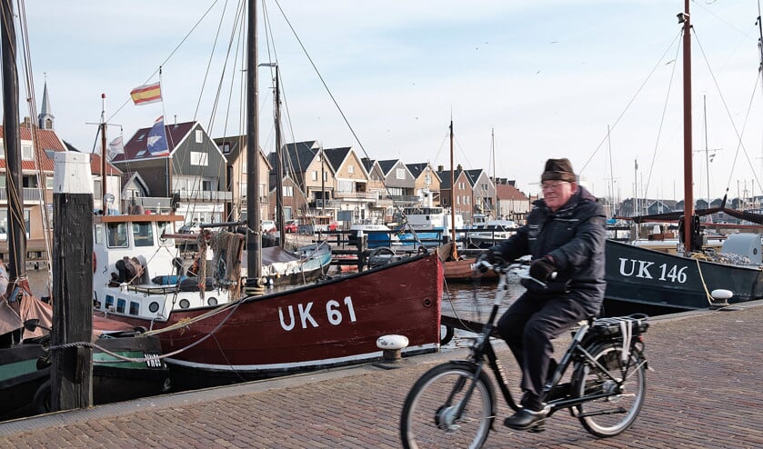 Het havengebied op Urk, waar een discussie over gaande is of er wel of niet een hotel moet komen. (Dick Vos gemeenteraadsverkiezingen 2018)
