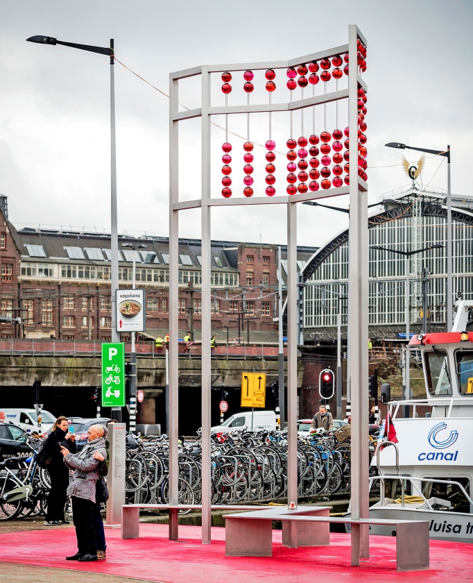 Chinees telraam aan het IJ. (anp / Remko de Waal)