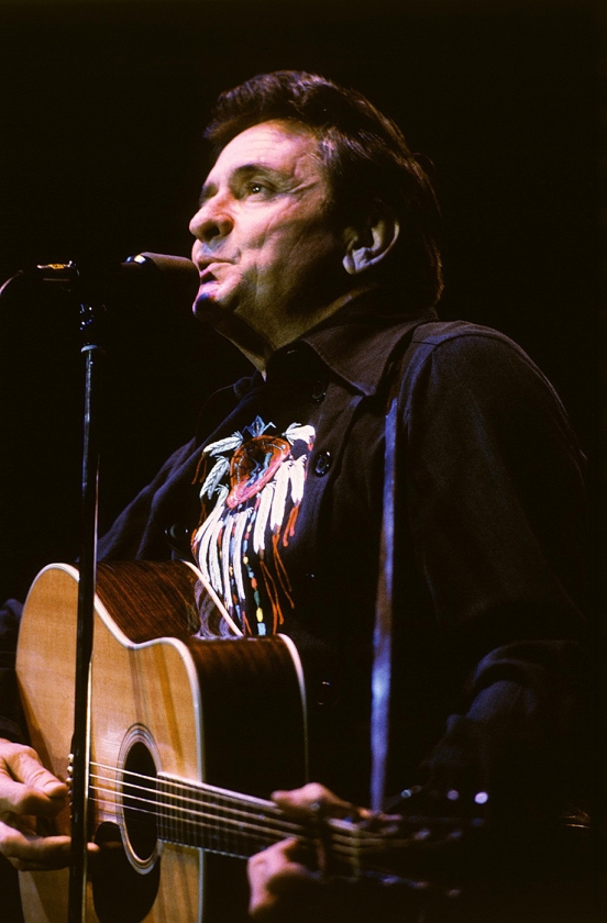 Johnny Cash in 1983. In de pop-kerkdienst werd zijn ‘Redemption’ gespeeld. (epa / Hans Paul)
