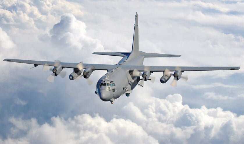 Een Hercules C-130 gunship, het toestel dat de Amerikanen urenlang inzetten bij de aanval op 7 februari. (wikimedia)