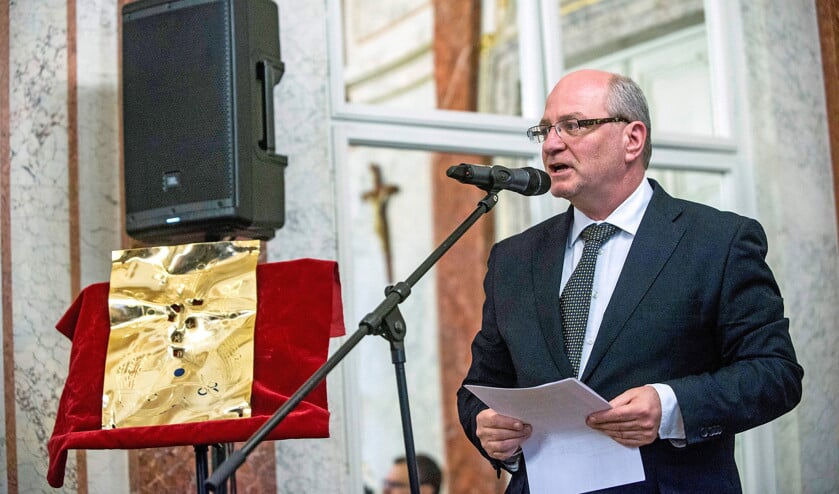 Tamás Török, hoofd van het staatssecretariaat voor vervolgde christenen: ‘Christenen dreigen na tweeduizend jaar te verdwijnen in het Nabije Oosten en Noord-Afrika.’ (support international en mti / János Marjai)