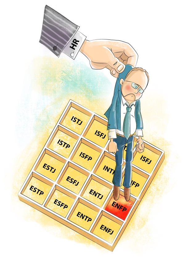 Wat je over jezelf weet na een psychologische test (de boer illustraties)