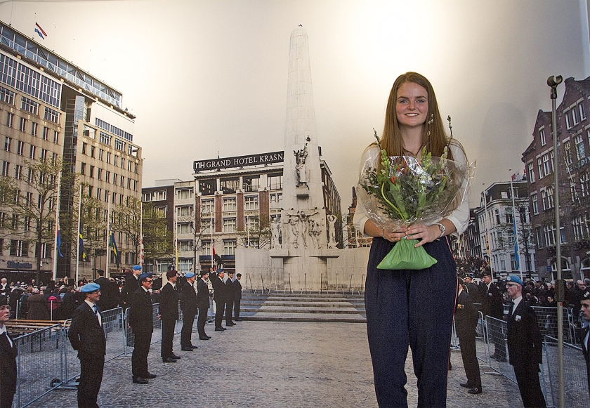 Winnaar van de Dichter bij 3 mei-wedstrijd Gytha te Nijenhuis. ‘We moeten beseffen wat er gebeurd is. Er mag niet opnieuw een oorlog uitbreken.’ (Bithe Kulik)