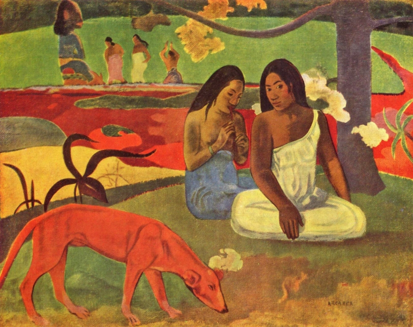 In de 19e-eeuwse schilder Paul Gauguin schuilt een modern mens: voortdurend op zoek naar de ideale wereld, maar moeilijk in staat zijn eigen tekorten te zien. een schilderij van Gauguin dat hij maakte op Tahiti in 1892. (wikimedia commons)
