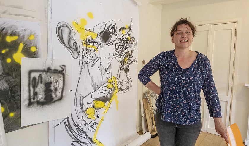 Liesbeth Labeur denkt niet al te heilig over kunst: ‘Het is gewoon een van de talen die mensen kunnen spreken.’ (Dirk-Jan Gjeltema)