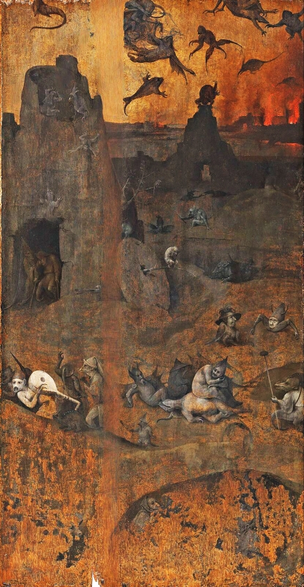 Het idee dat islamitische voorstellingen van de hel voor ‘ongelovigen’ een teken zijn van intolerantie is waarschijnlijk waar, maar het is de vraag of dat erg is. Schilderij hierboven is ‘De Hel’ van Jheronimus Bosch en atelier (circa 1515).