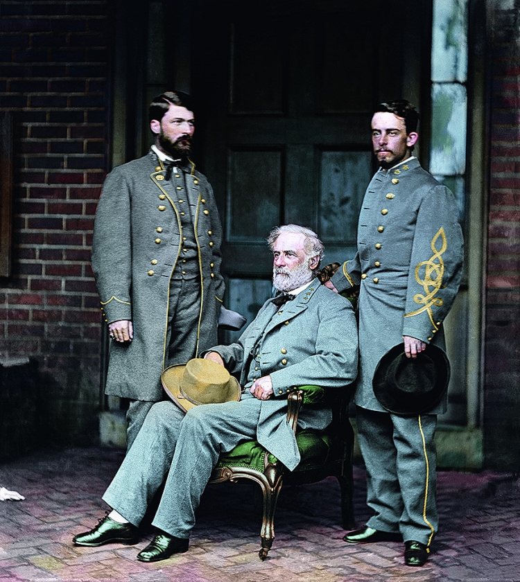 Generaal Robert E. Lee, aanvoerder van het Amerikaanse Zuiden tijdens de Burgeroorlog, op 16 april 1865. Zeven dagen eerder hebben hij en het leger van Noord-Virginia zich overgegeven aan Ulysses B. Grant. (uit besproken boek)