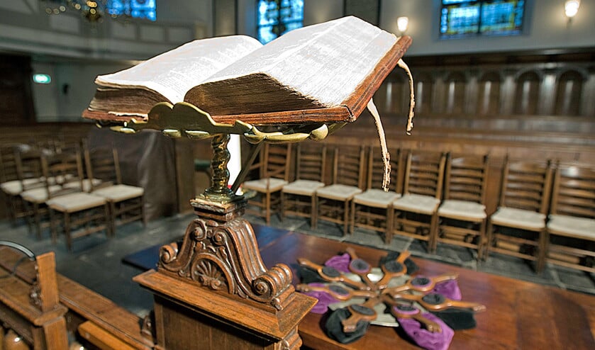 ‘Soms kerk ik in de bevindelijke hoek van de Protestantse Kerk. Vaak ga ik opgewekt, getroost en met zelfbeproeving naar huis.’ (anp / Koen Suyk)