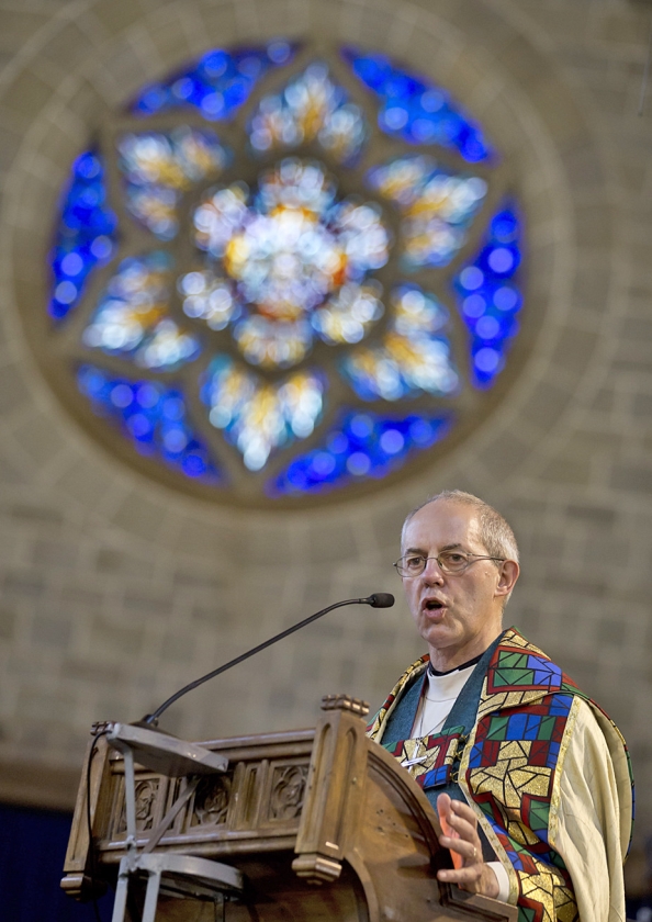 De anglicaanse kerkleider Justin Welby schreef een boek over geldbesteding. (ap / Ben Curtis)